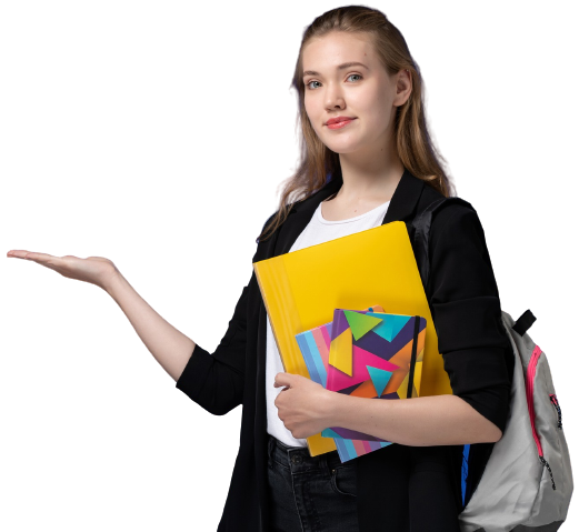 front-view-female-student-white-shirt-black-jacket-wearing-backpack-holding-files-with-copybooks-blue-wall-college-university-lessons-removebg-preview